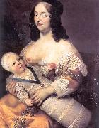Charles Beaubrun Louis XIV et la Dame Longuet de La Giraudiee oil on canvas